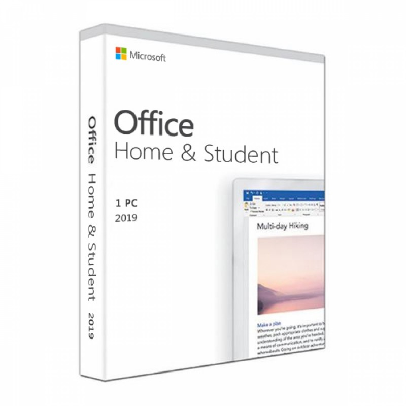 Microsoft Office 2019 Home and Student.