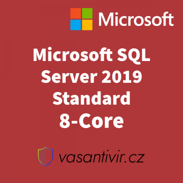 Microsoft SQL Server 2019 standard 8-core, nová