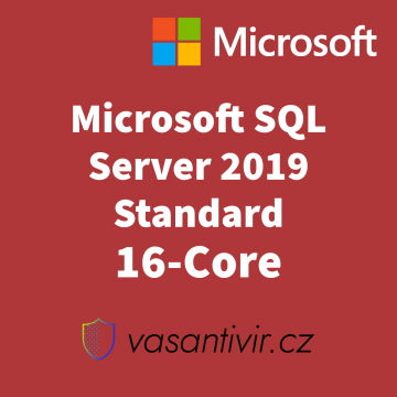 Microsoft SQL Server 2019 standard 16-core, nová