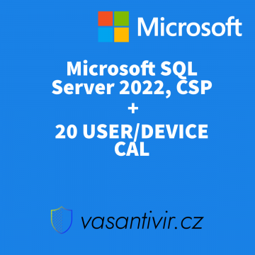 SQL Server 2022 Standard, CSP + 20 Calu, HRS